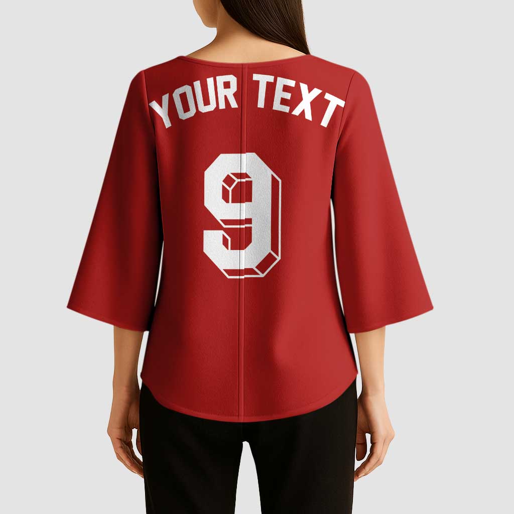 Custom Norway Football Kimono Sleeve Blouse Retro Style