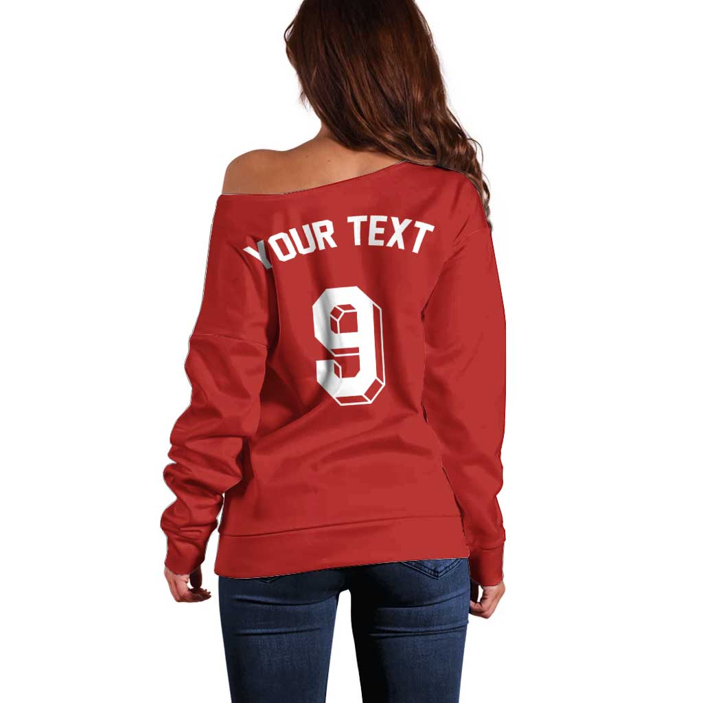 Custom Norway Football Off Shoulder Sweater Retro Style