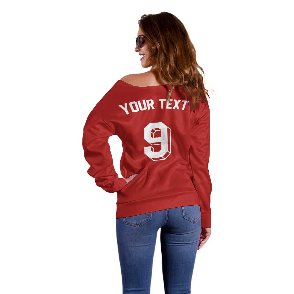 Custom Norway Football Off Shoulder Sweater Retro Style