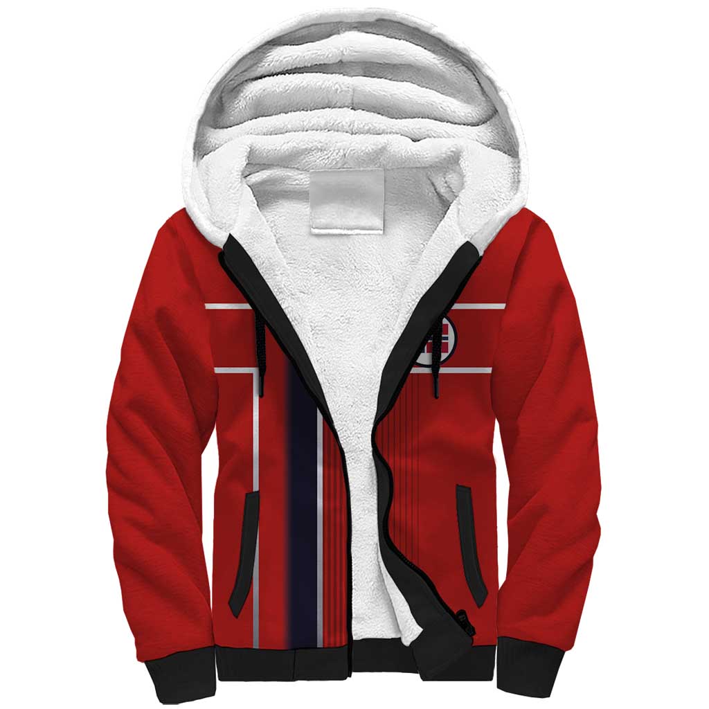Custom Norway Football Sherpa Hoodie Retro Style