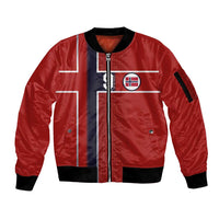 Custom Norway Football Sleeve Zip Bomber Jacket Retro Style