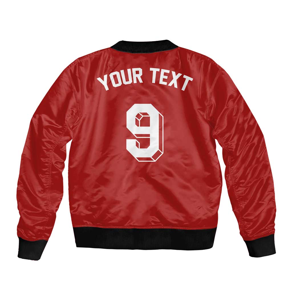Custom Norway Football Sleeve Zip Bomber Jacket Retro Style