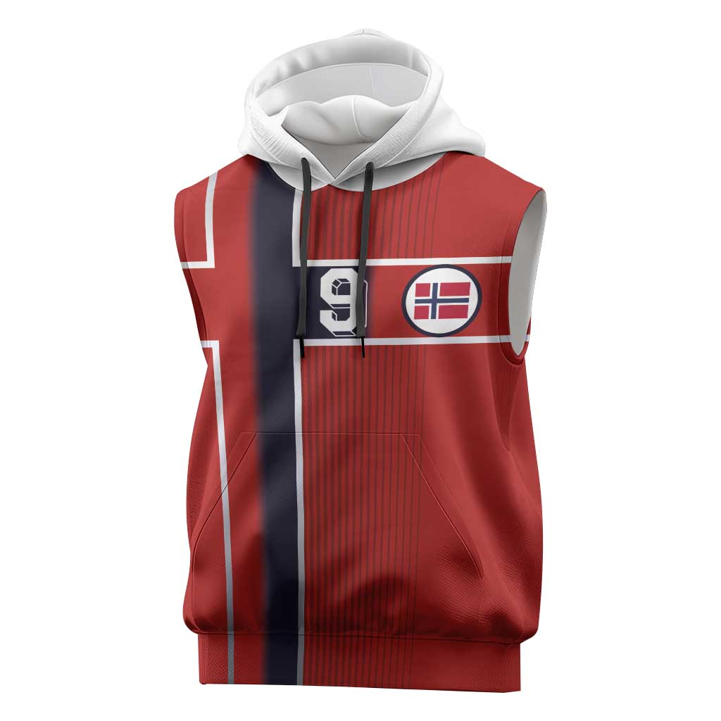 Custom Norway Football Sleeveless Hoodie Retro Style