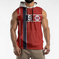 Custom Norway Football Sleeveless Hoodie Retro Style