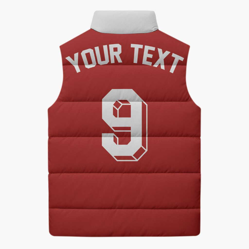 Custom Norway Football Sleeveless Puffer Jacket Retro Style