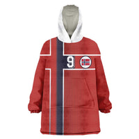 Custom Norway Football Wearable Blanket Hoodie Retro Style
