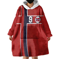 Custom Norway Football Wearable Blanket Hoodie Retro Style