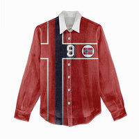 Custom Norway Football Women Casual Shirt Retro Style