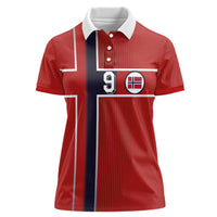 Custom Norway Football Women Polo Shirt Retro Style