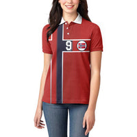 Custom Norway Football Women Polo Shirt Retro Style