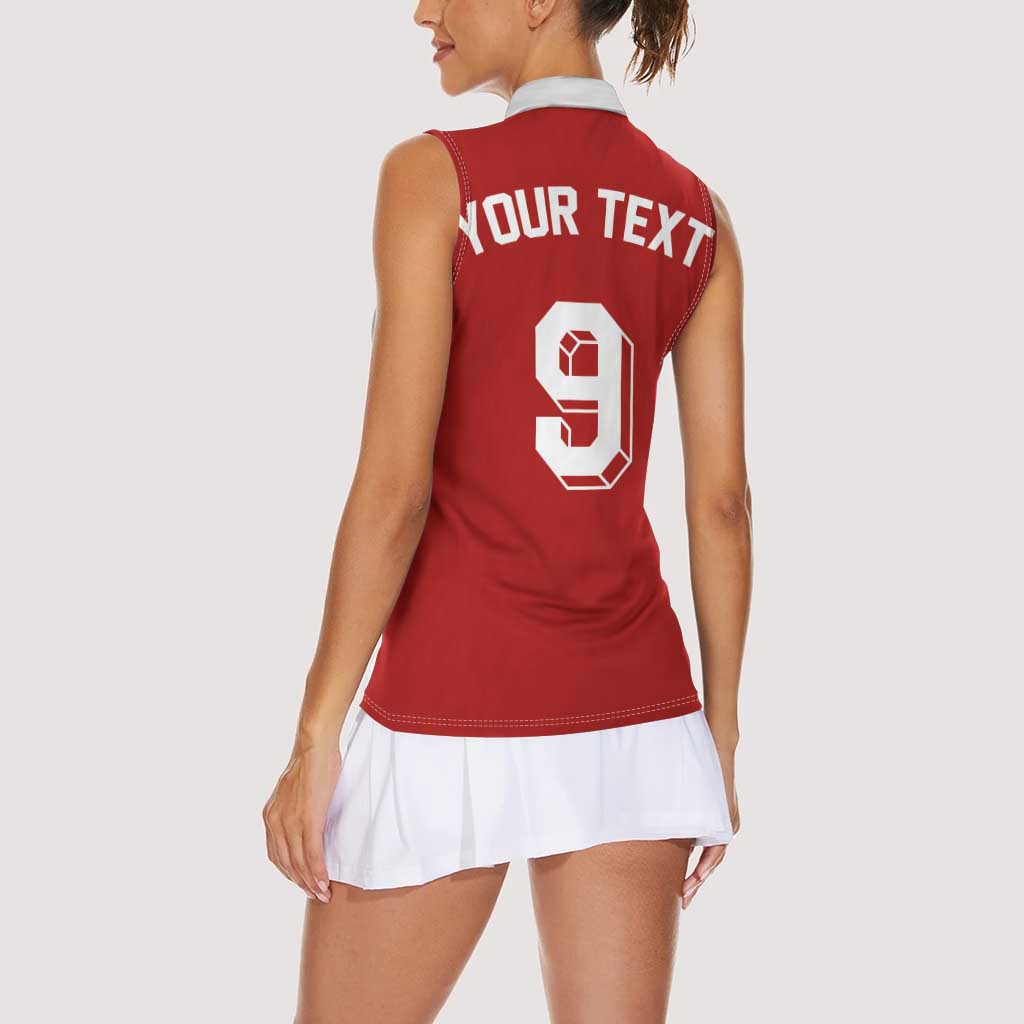 Custom Norway Football Women Sleeveless Polo Shirt Retro Style