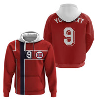 Custom Norway Football Zip Hoodie Retro Style