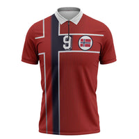 Custom Norway Football Zipper Polo Shirt Retro Style