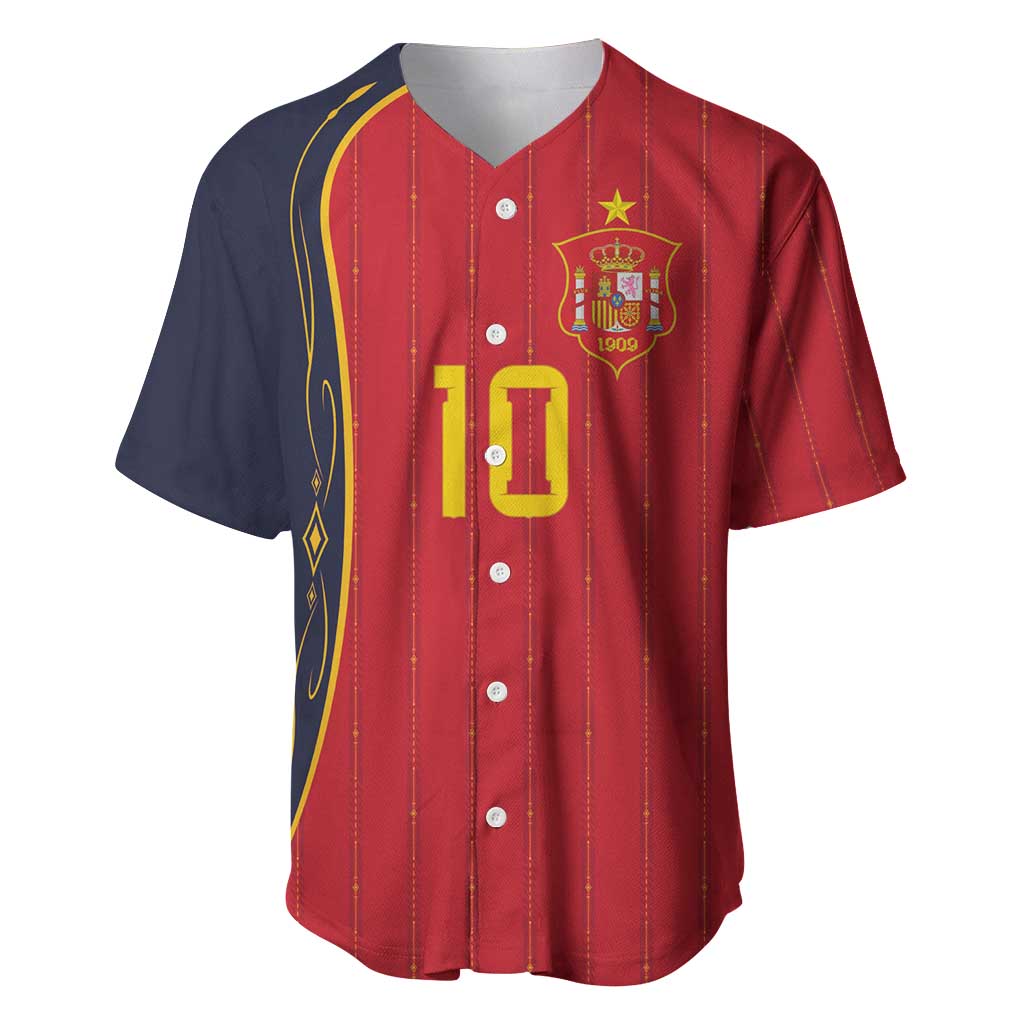 Custom Spain Football Baseball Jersey Sporty Style-Royal Vibe