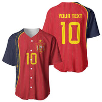 Custom Spain Football Baseball Jersey Sporty Style-Royal Vibe