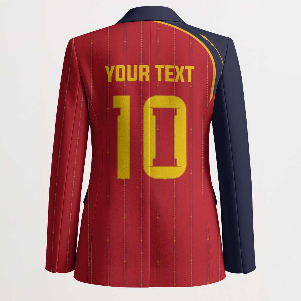 Custom Spain Football Blazer Sporty Style-Royal Vibe