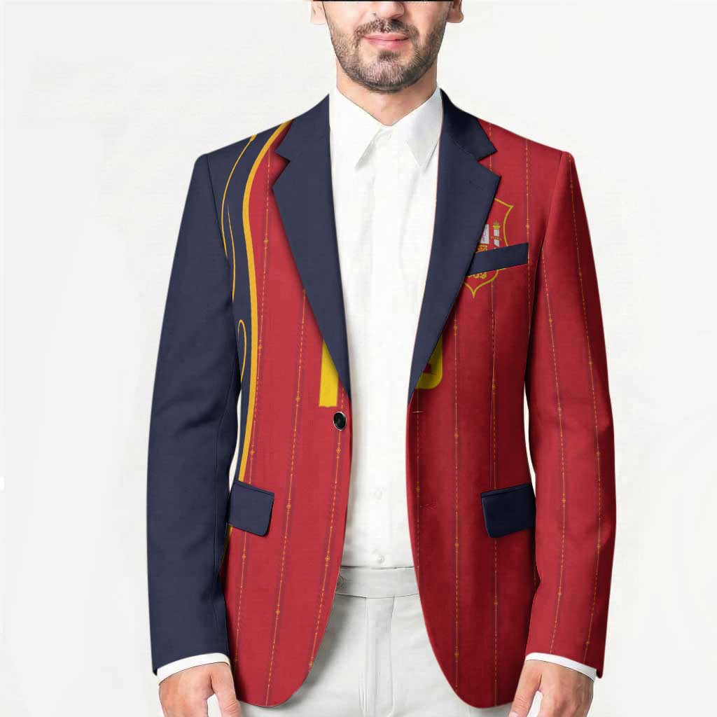 Custom Spain Football Blazer Sporty Style-Royal Vibe