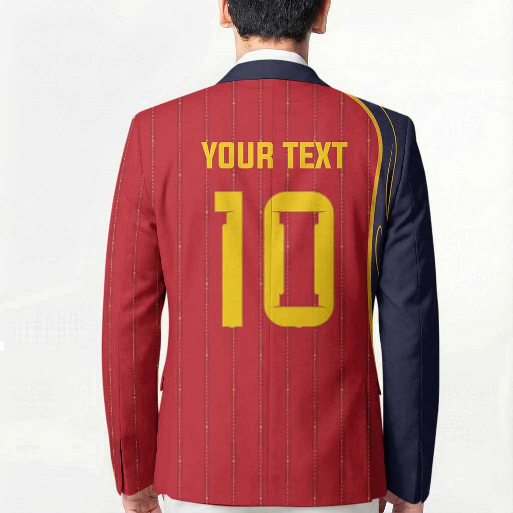 Custom Spain Football Blazer Sporty Style-Royal Vibe