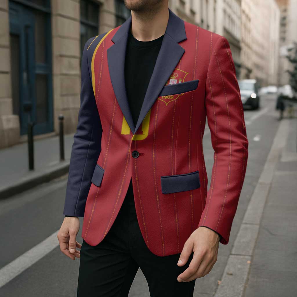 Custom Spain Football Blazer Sporty Style-Royal Vibe