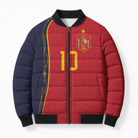 Custom Spain Football Bomber Puffer Jacket Sporty Style-Royal Vibe