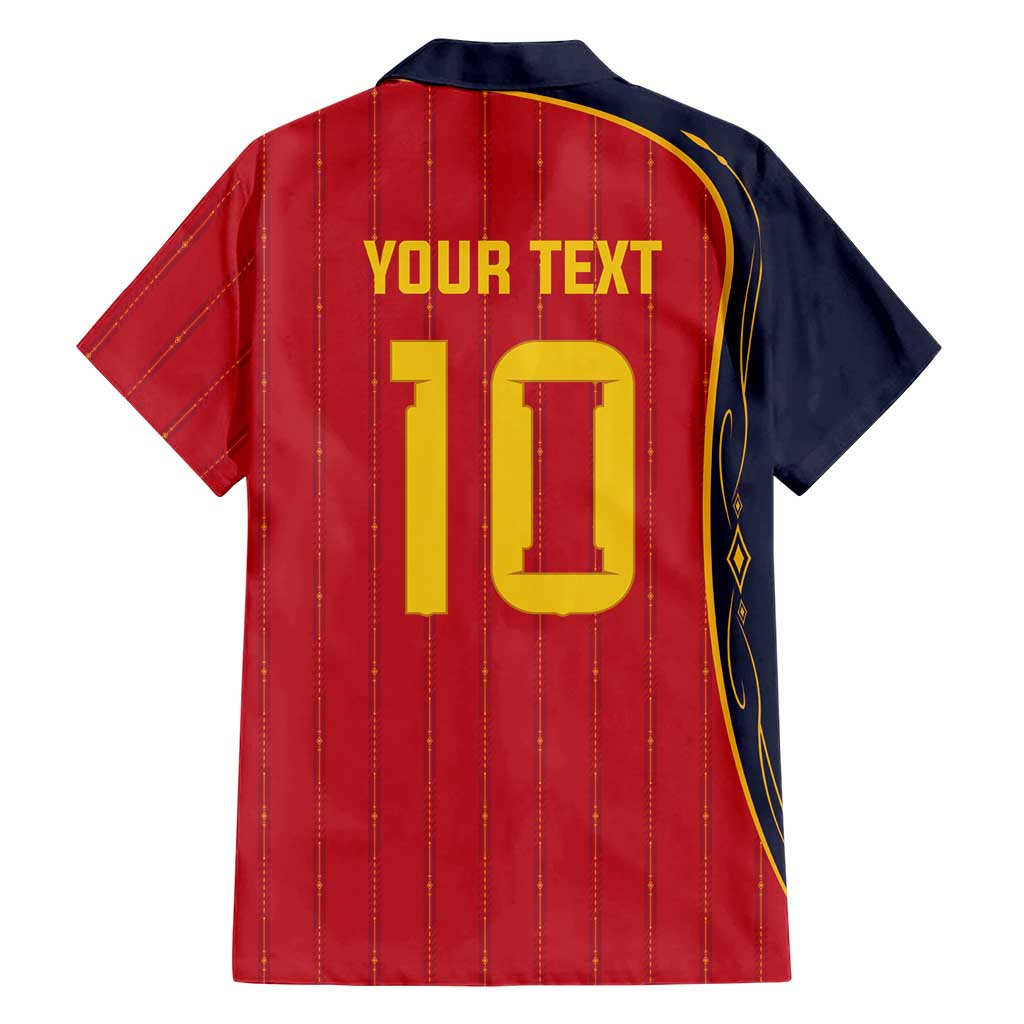 Custom Spain Football Hawaiian Shirt Sporty Style-Royal Vibe