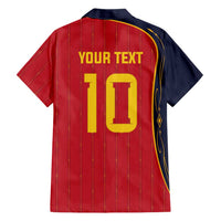 Custom Spain Football Hawaiian Shirt Sporty Style-Royal Vibe