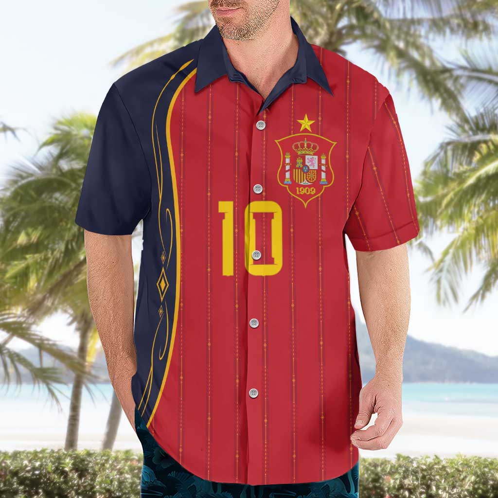 Custom Spain Football Hawaiian Shirt Sporty Style-Royal Vibe