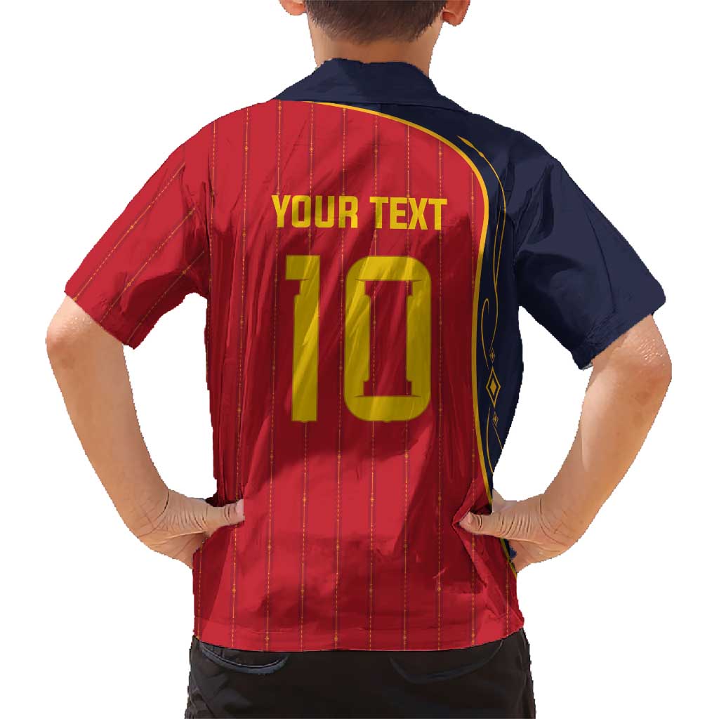 Custom Spain Football Hawaiian Shirt Sporty Style-Royal Vibe