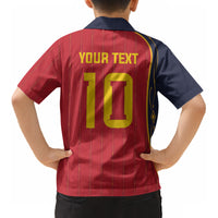 Custom Spain Football Kid Hawaiian Shirt Sporty Style-Royal Vibe LT03