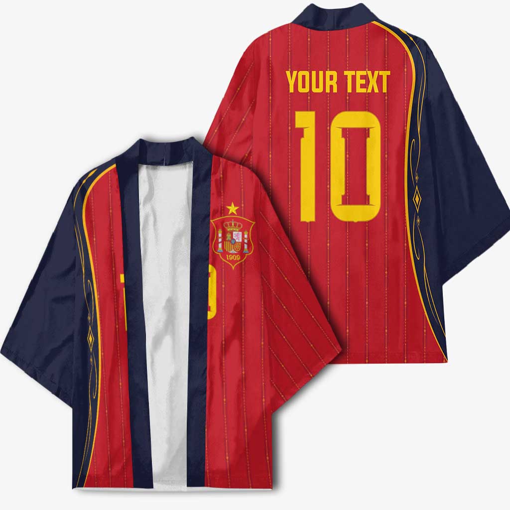 Custom Spain Football Kimono Sporty Style-Royal Vibe