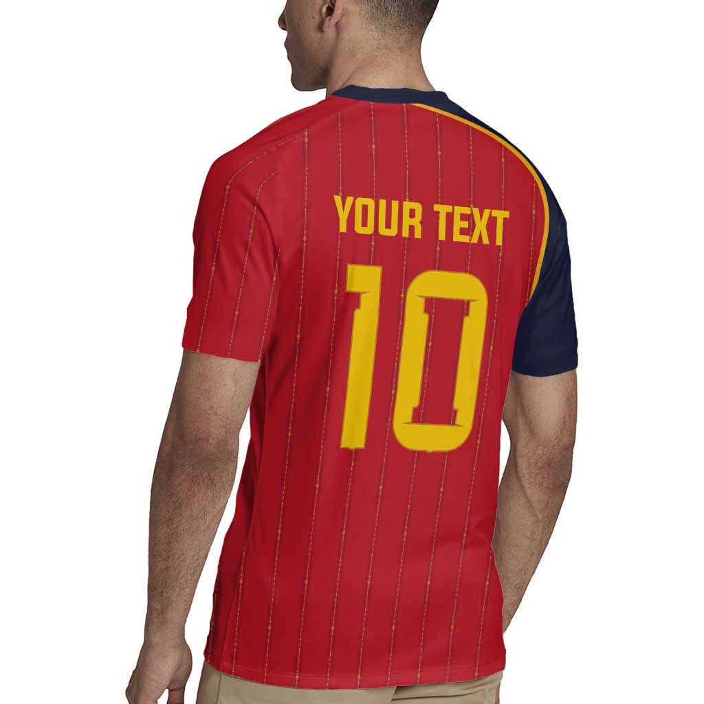 Custom Spain Football Rugby Jersey Sporty Style-Royal Vibe