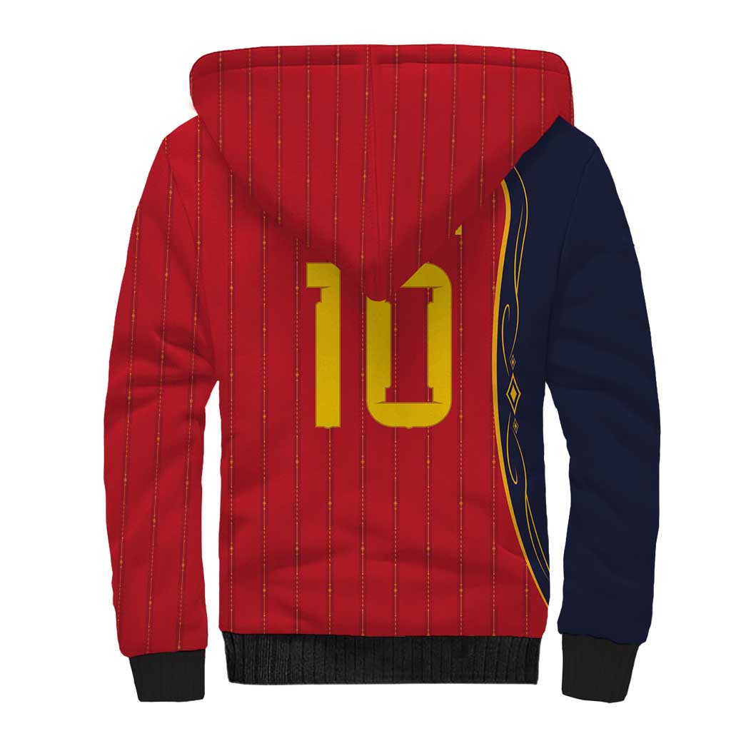 Custom Spain Football Sherpa Hoodie Sporty Style-Royal Vibe