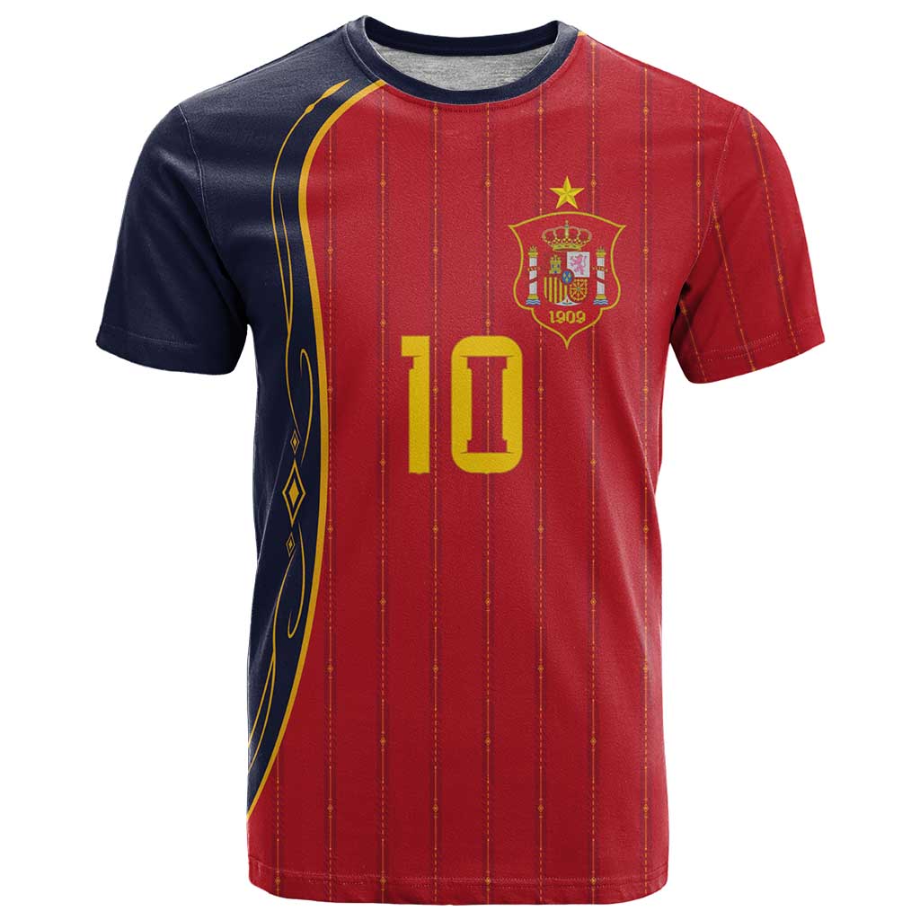 Custom Spain Football T Shirt Sporty Style-Royal Vibe