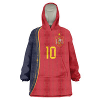 Custom Spain Football Wearable Blanket Hoodie Sporty Style-Royal Vibe