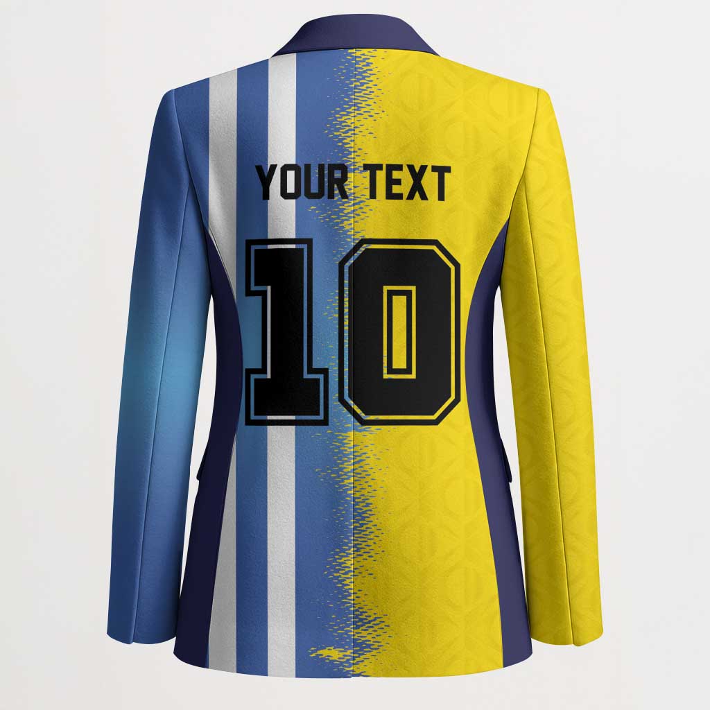 Custom Argentina and Brazil Football Mashup Blazer La Albiceleste and Selecao