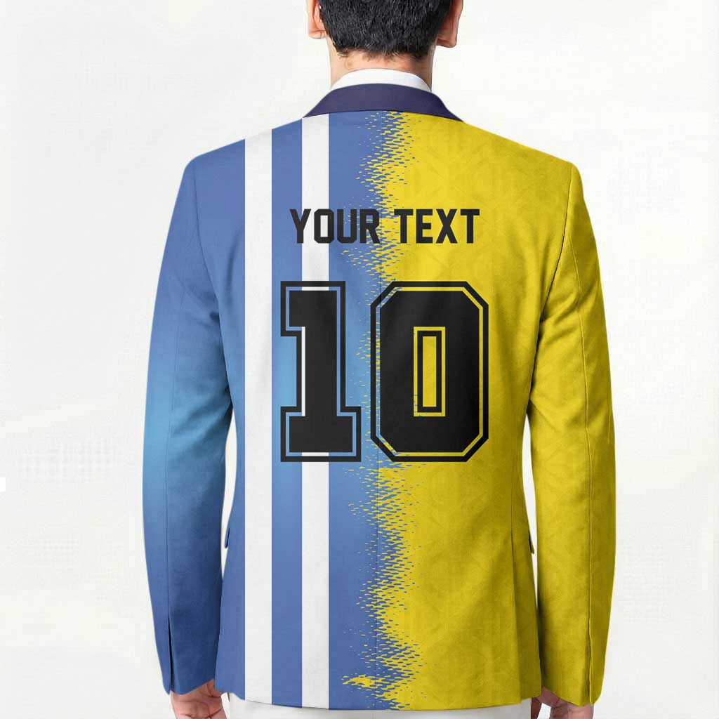 Custom Argentina and Brazil Football Mashup Blazer La Albiceleste and Selecao
