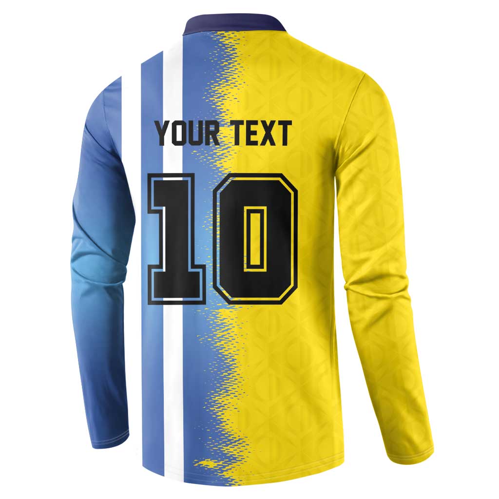 Custom Argentina and Brazil Football Mashup Button Sweatshirt La Albiceleste and Selecao