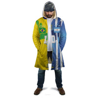 Custom Argentina and Brazil Football Mashup Cloak La Albiceleste and Selecao