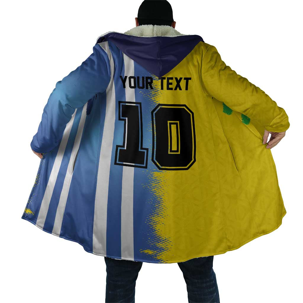 Custom Argentina and Brazil Football Mashup Cloak La Albiceleste and Selecao