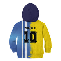 Custom Argentina and Brazil Football Mashup Kid Hoodie La Albiceleste and Selecao
