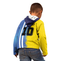 Custom Argentina and Brazil Football Mashup Kid Hoodie La Albiceleste and Selecao