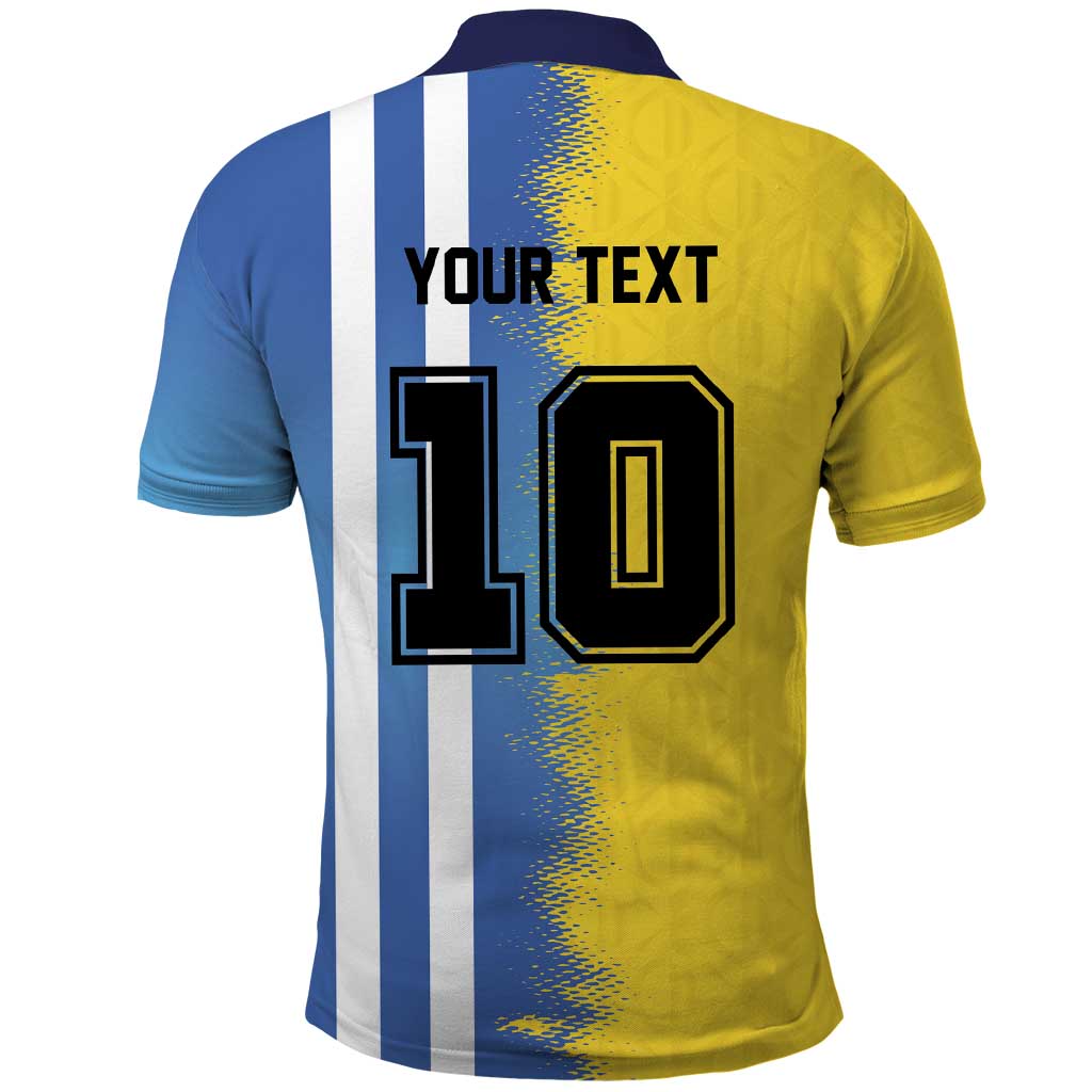 Custom Argentina and Brazil Football Mashup Polo Shirt La Albiceleste and Selecao