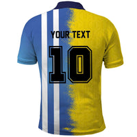 Custom Argentina and Brazil Football Mashup Polo Shirt La Albiceleste and Selecao