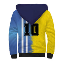 Custom Argentina and Brazil Football Mashup Sherpa Hoodie La Albiceleste and Selecao