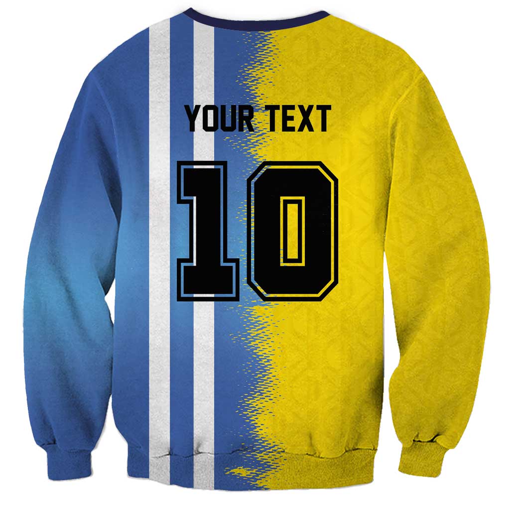 Custom Argentina and Brazil Football Mashup Sweatshirt La Albiceleste and Selecao