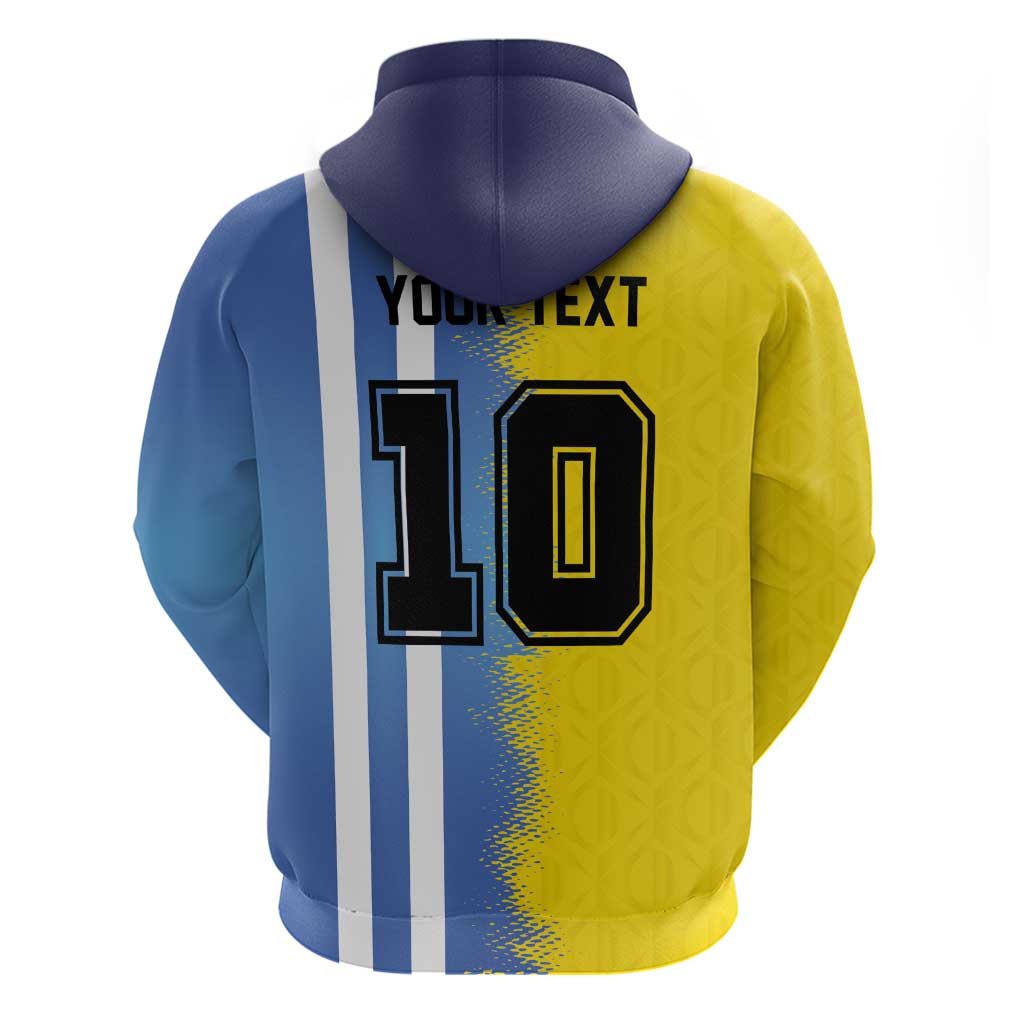 Custom Argentina and Brazil Football Mashup Zip Hoodie La Albiceleste and Selecao