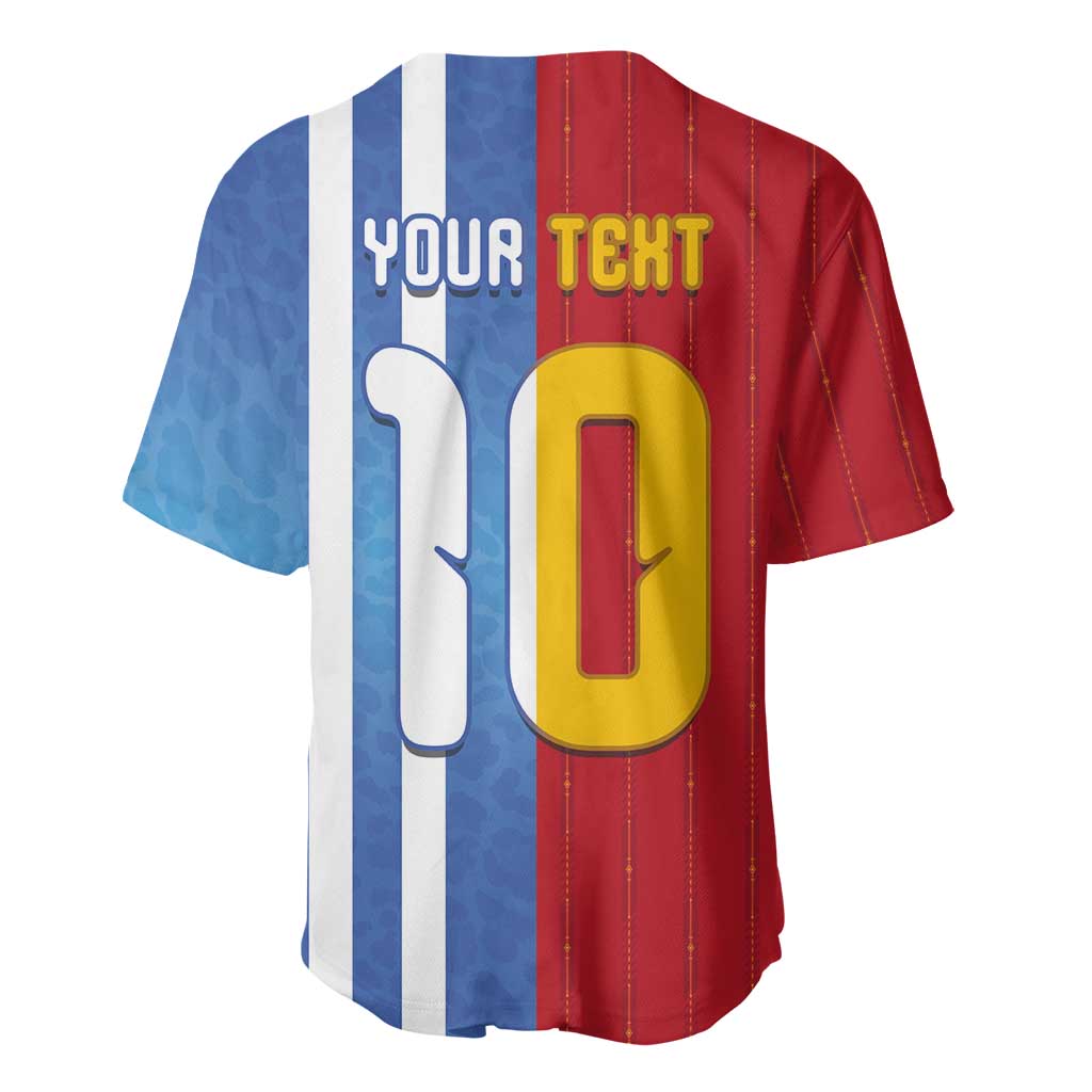 Custom Argentina and Spain Football Mashup Baseball Jersey Final 2026