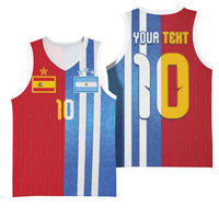 Custom Argentina and Spain Football Mashup Basketball Jersey Final 2026