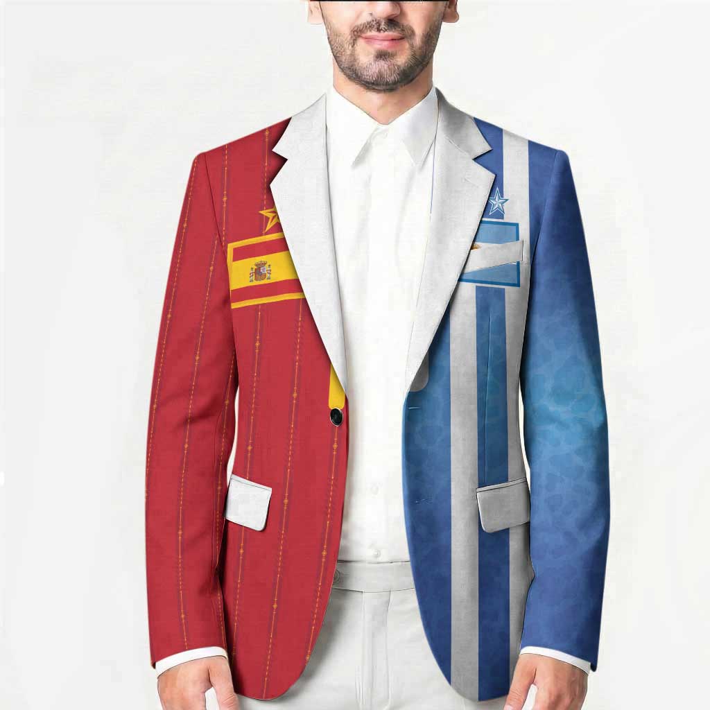 Custom Argentina and Spain Football Mashup Blazer Final 2026