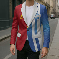 Custom Argentina and Spain Football Mashup Blazer Final 2026